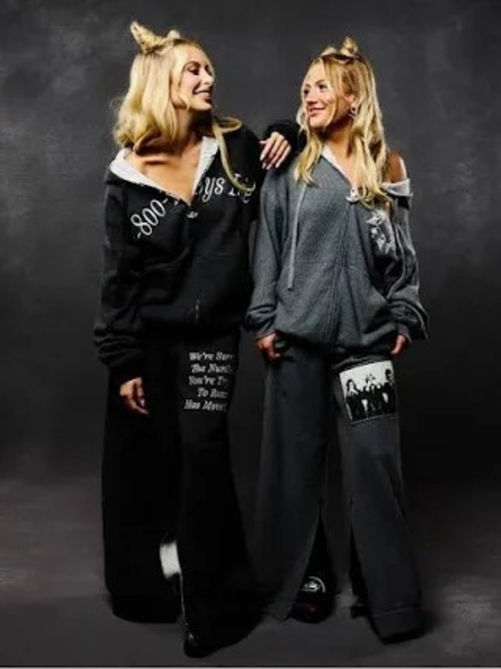Boys Lie Graphic Oversized Sweatpants-Rose Colored Eyes
